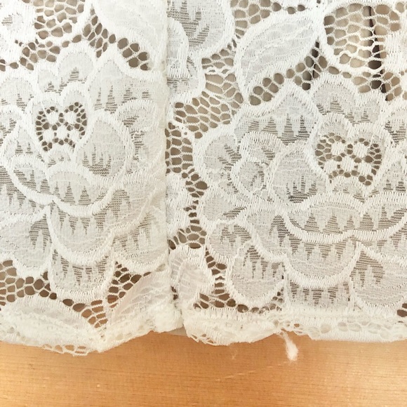 BHLDN jive top lace crop short sleeve floral bridal wedding formal - Picture 4 of 4